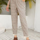 Tied Printed Pants with Pockets
