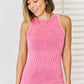 Zenana Ribbed Washed Round Neck Tank - Brand Zenana