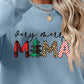 Christmas Themed VERY MERRY MAMA Letter Graphic Round Neck Long Sleeve Sweatshirt