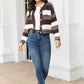 Striped Button Up Long Sleeve Cardigan