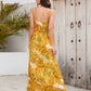 Printed Surplice Spaghetti Strap Dress