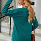 Decorative Button V-Neck Long Sleeve T-Shirt