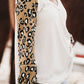 Plus Size Trylynn White Leopard V-Neck Raglan Sleeve Blouse