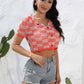 Plaid Button Up Short Sleeve Cardigan