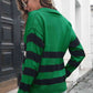 KnittedEmporium Striped Johnny Collar Sweater