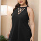 Plus Size Halter Neck Cutout Sleeveless Dress