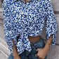 Leopard Roll-Tap Sleeve Shirt