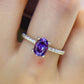 Women's 1 Carat Purple Moissanite 4-Prong Ring