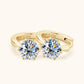 2 Carat Moissanite 925 Sterling Silver Huggie Earrings
