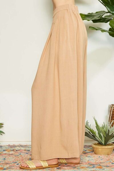 Mittoshop Wrap Pleating Detail Wide Leg Pants *