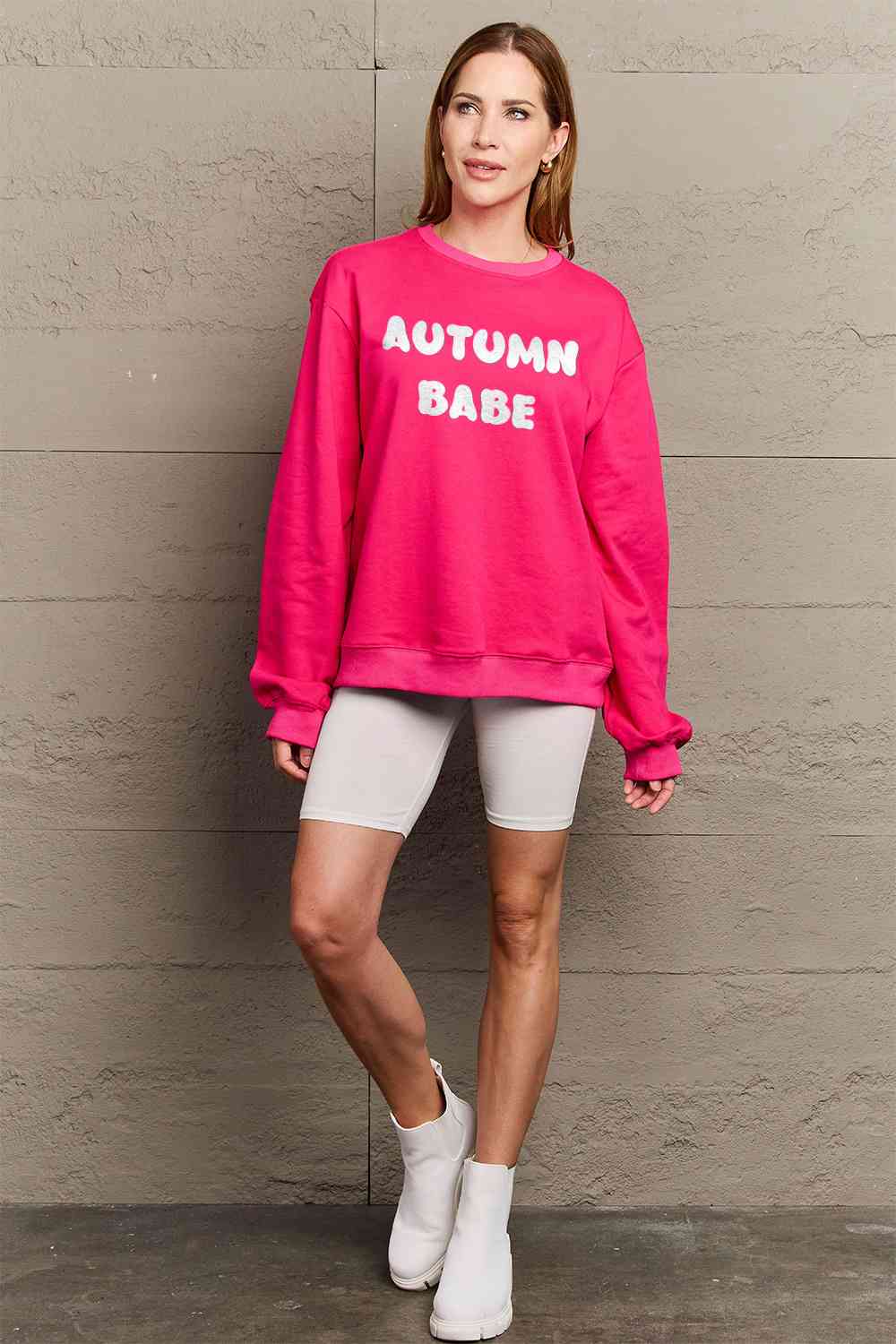 Simply Love SEASONAL Full Size AUTUMN BABE Graphic Sweatshirt