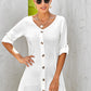 Women's Buttoned V-Neck Dress