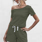 SavannahJayJumpers One Shoulder Tie Waist Romper