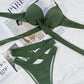 Crisscross Halter Neck Bikini Set