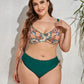 Sammi Plus Size Printed V-Neck Drawstring Bikini Set