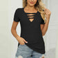 Full Size Twisted V-Neck T-Shirt