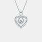 1 Carat Moissanite 925 Sterling Silver Heart Shape Necklace 💜