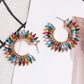 Zinc Alloy Acrylic C-Hoop Earrings