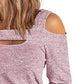 Full Size Cutout Cold Shoulder Blouse