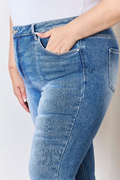 RISEN Full Size High Rise Ankle Flare Jeans *