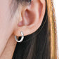 Moissanite 925 Sterling Silver Huggie Earrings | Length 0.54" Carat 0.12 Weight 0.1oz
