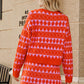 SavannahTree Geometric Dropped Shoulder Cardigan and Knit Skirt Set