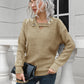 Dropped Shoulder Button Detail Sweater