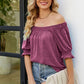 Full Size Short Flounce Sleeve Top