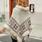 BeautifulMe Fringe Geometric Cape Sleeve Poncho