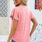 V-Neck Flutter Sleeve T-Shirt