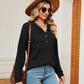 Full Size Half-Button Dropped Shoulder Hoodie