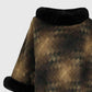 Kenya One Size Faux Fur Trim Poncho