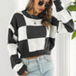 Hannah Lea Color Block Round Neck Dropped Shoulder Sweater 🦋