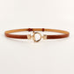 Toggle Buckle Skinny PU Belt