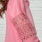 Crochet Snap Button Sweatshirt