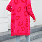 Printed Long Sleeve Cardigan with Pockets