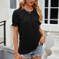 Round Neck Flounce Sleeve T-Shirt