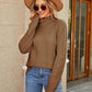 Cable-Knit Mock Neck Sweater