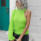 Cable-Knit Round Neck Asymmetrical Sweater