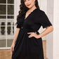 Plus Size Lace Trim Deep V Night Dress