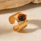 18K Women's Gold-Plated Wide Open Ring