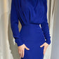 Ruched Turtleneck Long Sleeve Dress