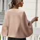 Women's Horizontal Ribbing Dolman Sleeve Sweater