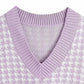 Houndstooth V-Neck Sweater Vest