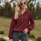 Full Size Cable-Knit Dropped Shoulder Hoodie