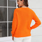 Malibu Dreams Adelisa & Yehn Ribbed V-Neck Dropped Shoulder Knit Top