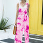 Tie-Dye Tie Waist Sleeveless Jumpsuit