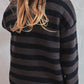 Striped Round Neck Dropped Shoulder Sweater