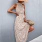 Women's Valencia Printed Sleeveless Tie-Waist Maxi Dress