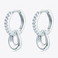 925 Sterling Silver Moissanite Double Hoop Earrings